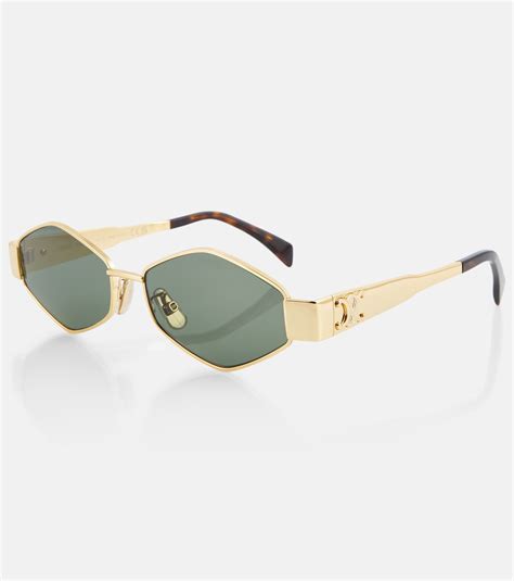 celine triomphe 55mm geometric sunglasses|CELINE Triomphe 55MM Geometric Sunglasses .